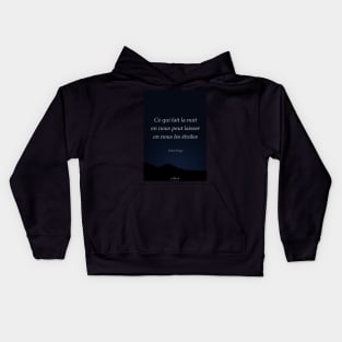 Quote from Victor Hugo on happiness Kids Hoodie